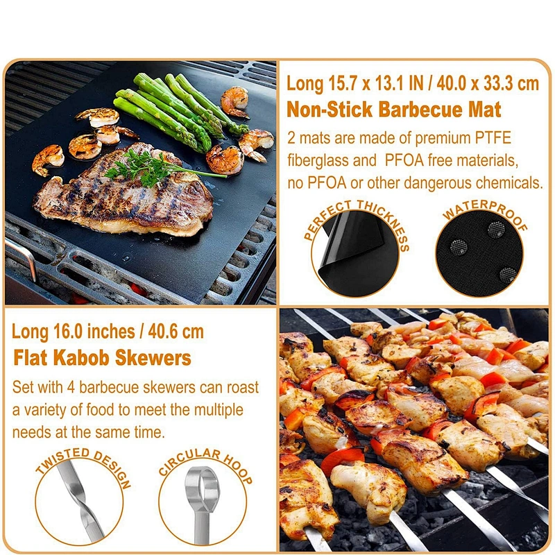 26PCS Grilling Tools Set Grill Accessories Set Outdoor Grill Utensils Set